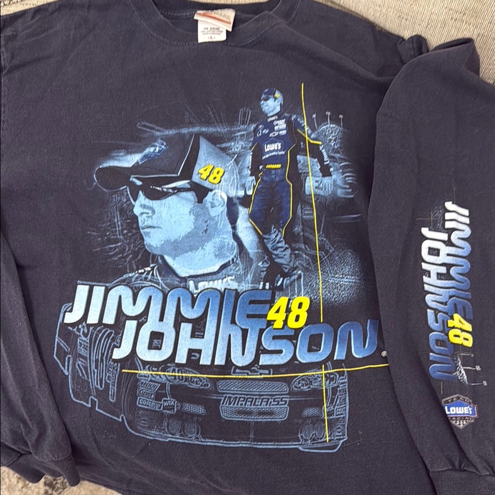 Chase Authentics Black and Blue Jimmie Johnson Long Sleeve Tee
